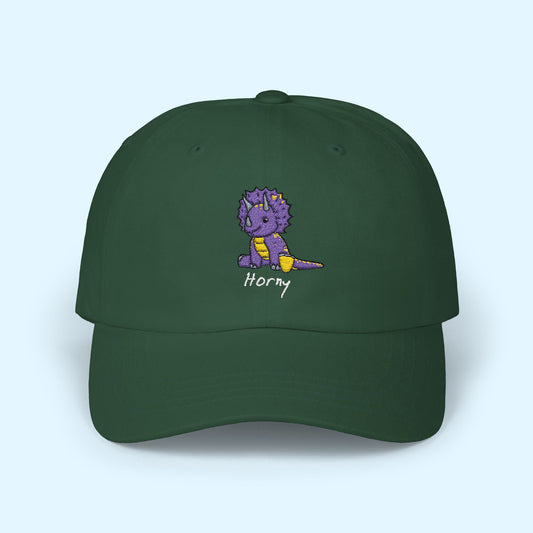 ‘Horny’ Triceratops Classic Dad Cap - Trixie - Dark
