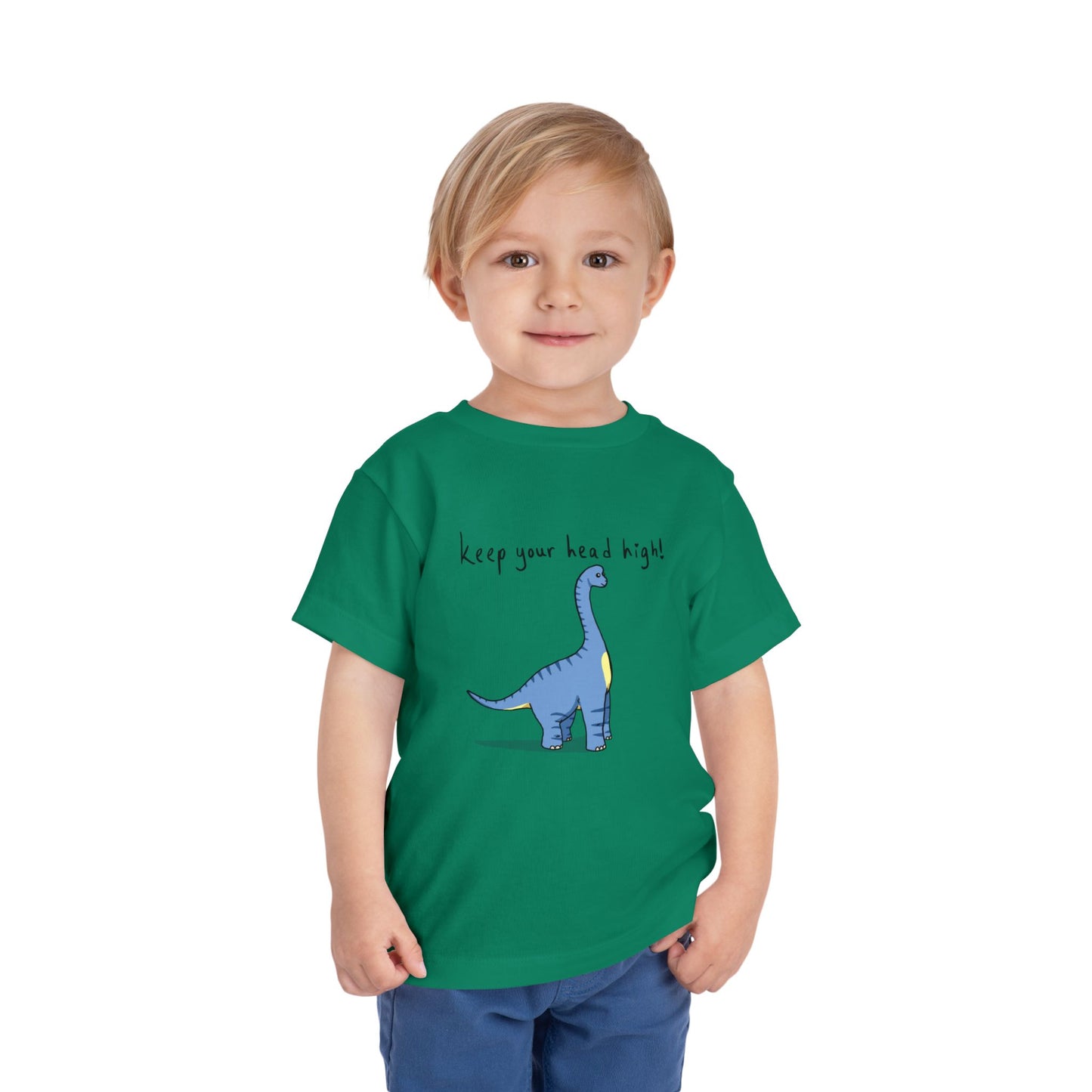 ‘Keep Your Head High’ Billy Brachiosaurus Dinosaur Toddler Tee